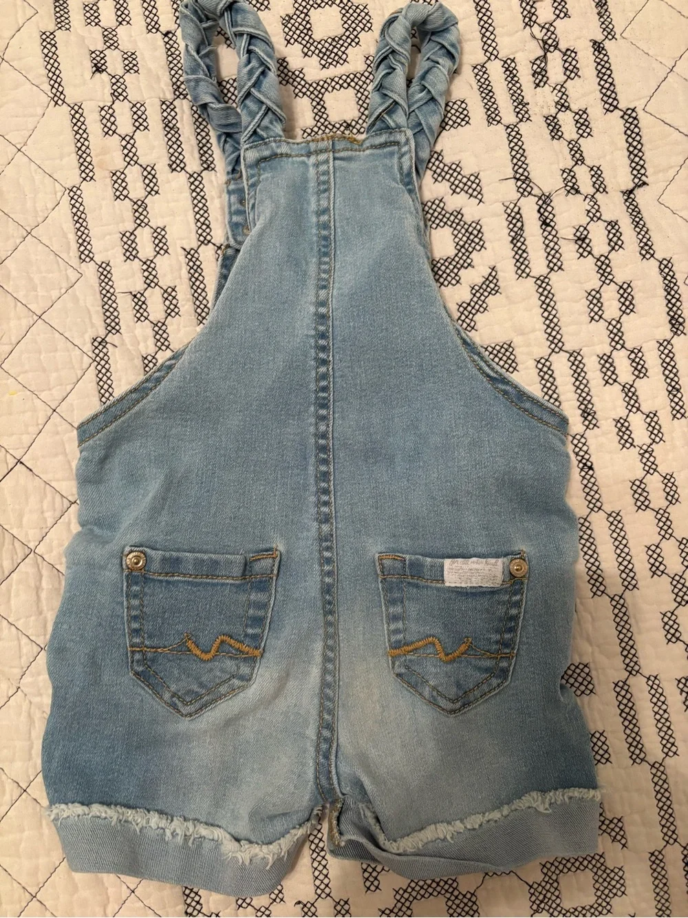 7 for all mankind denim overalls 12M